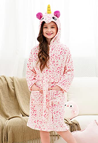 Image of Doctor Unicorn Soft Unicorn Hooded Bathrobe Sleepwear - Unicorn Gifts for Girls