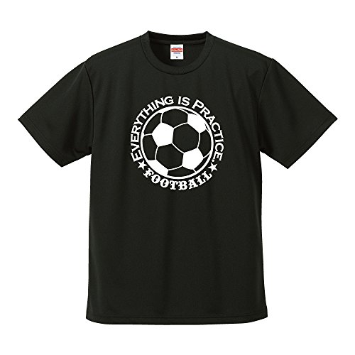 [apricot] サッカー ボール Tシャツ ドライ ウェア 練習着全12色 F701 L 02 ブラック×ホワイトの商品画像（Amazon）