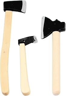 3Pcs 1/12 Miniature Axe Dollhouse Decoration Accessories Lightweight Dollhouse Decor