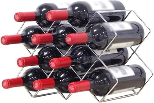 Soporte para 10 Botellas de Vino de Metal