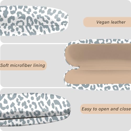 Image of Eyeglasses Case Hard Shell Protective Case for Glasses Eyeglass Box with Cleaning Cloth for Girls Women Cute Aesthetic