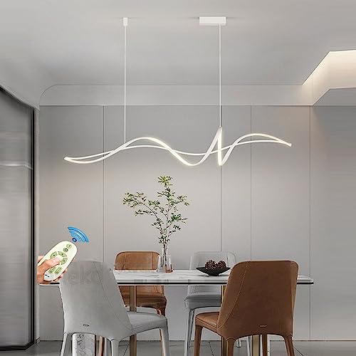 LED Lampada a sospensione Tavolo da pranzo Lampadario Dimmerabile Spiral Design Lampade Sala da pranzo Lampada da tavolo da pranzo con Telecomando Lampadari Sala da pranzo per Soggiorno Cucina Ufficio