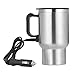YSSMAO 500ml 12V Coupe Portable Bouilloire Voyage Tasse à café électrique en Acier Inoxydable avec câble de Cigare Câble Voiture Eau Garde Une Bouilloire Plus Chaude