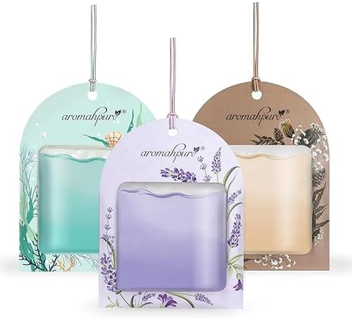 Aromahpure Gel Wink Hanging Car Perfume | Long-Lasting Gel Based Car Air Freshener | Car Accessories | Last Up to 30 Days (Lavender-Musk-Ocean)