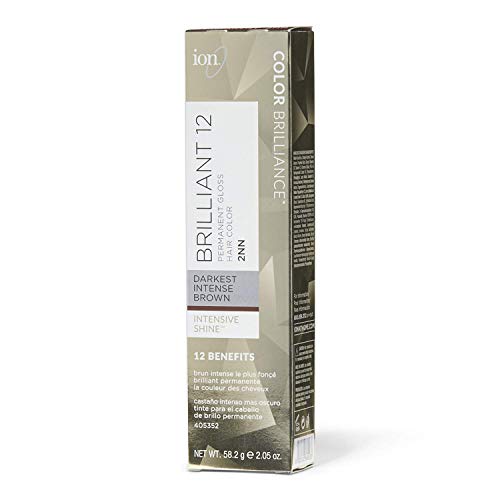 Ion Brilliant 12 Intense Neutrals 2NN Darkest Intense Brown Permanent CrÃ¨me Hair Color 2NN Darkest Intense Brown