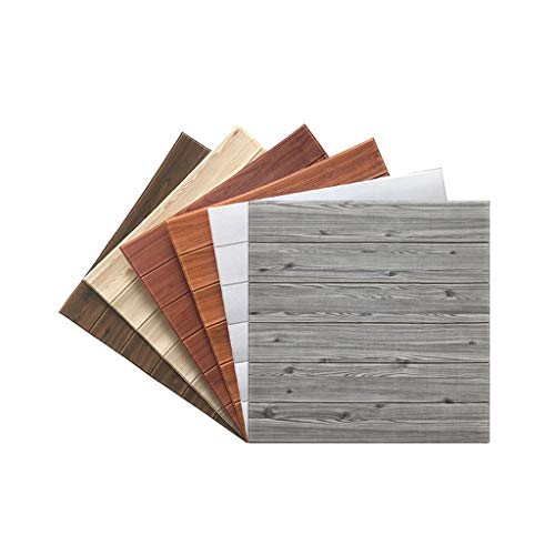 Panel de pared 3D imitación madera grano ladrillo papel tapiz pelar y pegar salón dormitorio decoración de pared de fondo (10 paquetes, 4.9 metros cuadrados) (color : B)