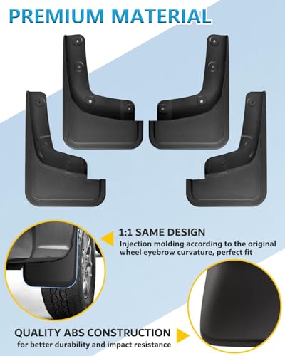 Image of Mud Flaps for Ford Ranger 2024 2025 (Not Fit for Raptor Model) Front & Rear No Drill All Weather Mudflaps Splash Guards for Ranger Trucks