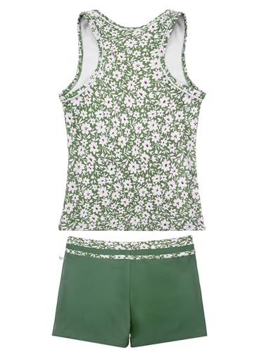 Image of JerrisApparel Little Girls' Summer Two Piece Boyshort Tankini Kids Swimsuit