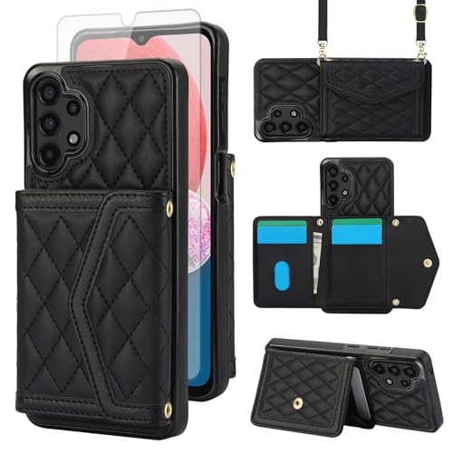 Housse Samsung Galaxy A13 5G antichoc RFID avec protège-écran pour femme