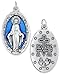 Caritas et Fides Miraculous Medal Pendant Necklace Extra Large - 1.75