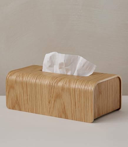Kazai.® Boîte à mouchoirs 'Toke' | Placage en Bois véritable certifié FSC® | Distributeur Durable au Design scandinave | Chêne