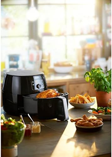 Philips HD9762/90 Frytkownica Beztłuszczowa, Tworzywo Sztuczne, 2225 W, 1,4 L, Czarny