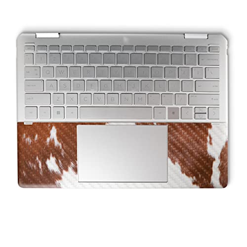 Image of MightySkins Carbon Fiber Skin Compatible with HP Spectre x360 14 inch (2022) Full Wrap Kit - Cow Hide | Protective, Durable Textured Carbon Fiber Finish | Easy to Apply | Made in The USA