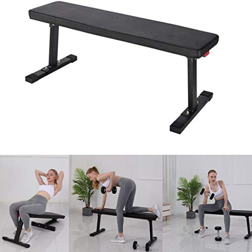 SAQIMA Flat Utility 600 lbs Foldable Capacity Weight Bench, 41'' Flat Bench Workout
