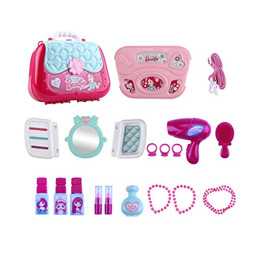 Preisvergleich Produktbild Greatangle 20Pcs / 27Pcs Makeup Spielzeug Küche Spielzeug mit Rucksack Frisierkommode kosmetischen Fall Girl Play Toy House Make-up Set