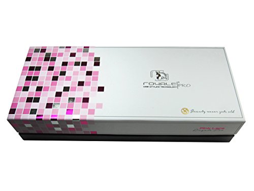 Royale Classic Hair Straightener Iron Pink Lace Adjustable Heat Control 100% Solid Ceramic Plates Worlwide Dual Voltage 360 Degrees Swivel Cord