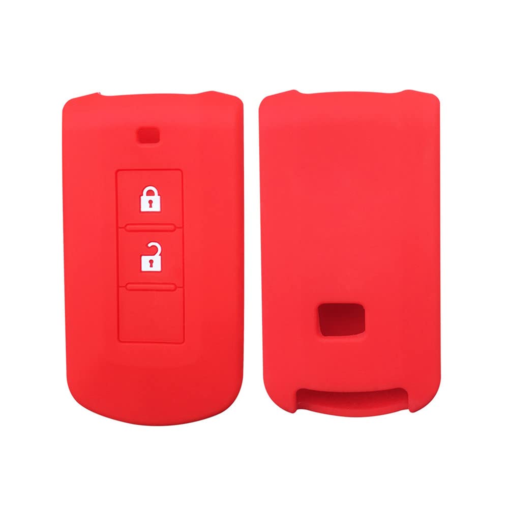 Custodia In Silicone Per Chiave Auto Mitsubishi (L200, ASX, Outlander, Pajero, Ecc.) - Rosso