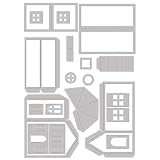 Sizzix Thinlits zestaw matryc 21 szt. papierowa wioska #2 autorstwa Tima Holtza, 665585, wielokolorowy, jeden rozmiar