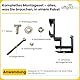 Offgridtec Mikro-Wechselrichter-Befestigungsklemme, Montage auf der Rückseite für 28–50mm Solarmodulrahmen, geeignet für alle gängigen Mikro-Wechselrichter-Marken, aus Edelstahl und Aluminium, Schwarz