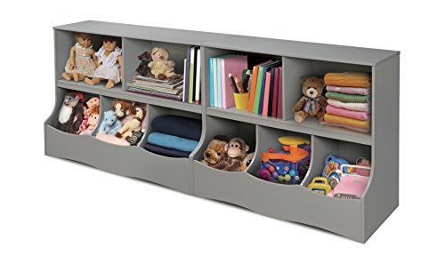 Multi-Bin Storage Organization 2 Shelf And 3 Bin Cubby Unit #TOP5