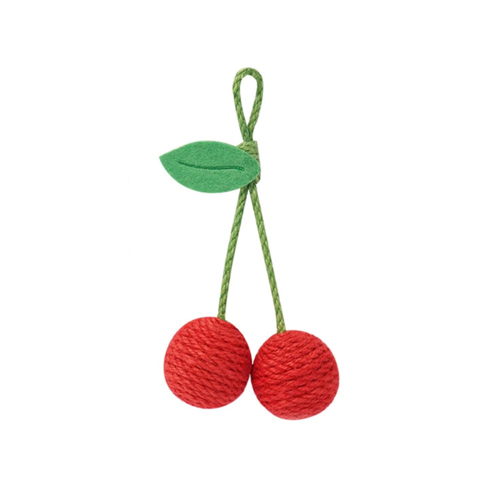 Balle interactive en sisal suspendue en forme de fruit pour les après-midi de jeu de votre chat