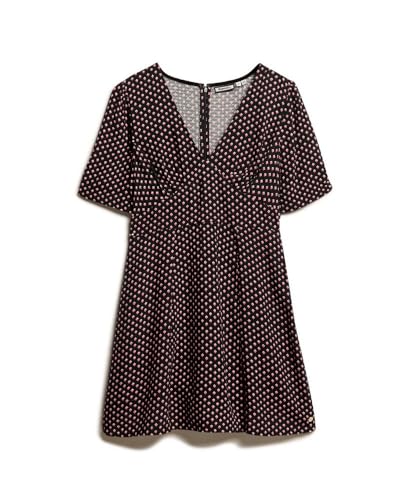 Robe courte fluide imprimée femme Superdry - vue 10