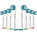 AnjoCare Ersatz-Zahnbürstenköpfe für Oral B, 8 Pack Elektrische Zahnbürstenköpfe, Cross Action Bürstenköpfe kompatibel mit Oral B Professional Care/Vitality/Pro/Smart/Genius Serie...