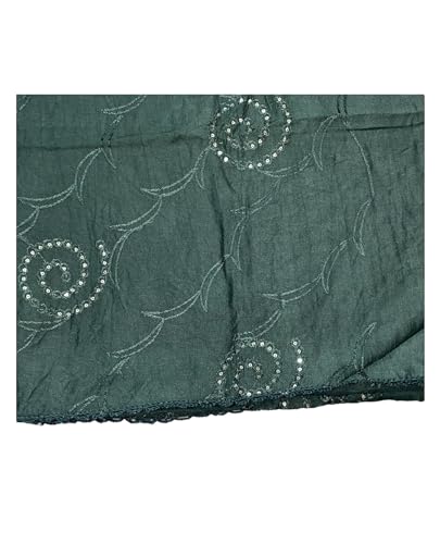 Image of LKC WOMEN'S SEQUENCE EMBROIDERED SELFDESIGN SOFT COTTON CHANDERI DUPATTA