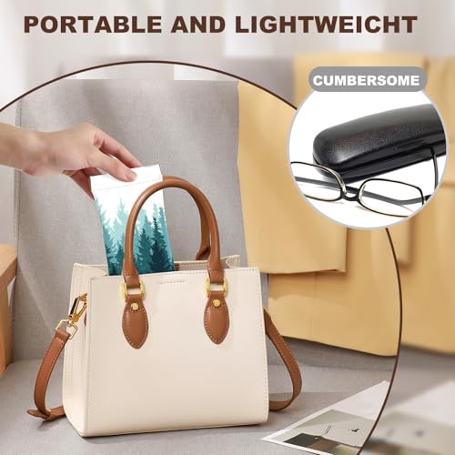 Image of Anikathy 2Pcs Sunglass Eyeglass Glasses Case Soft PU Leather with Cleaning Cloth Portable Glasses Pouch Bag for Men Women