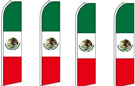 Mexico Flag pack of 4 (Mount and Poles are Not Included)