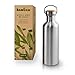 Botella de Agua de Acero Inoxidable, Reutilizable, Mantiene la Temperatura, Botella de 1L - Bambaw