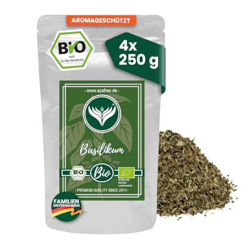 Azafran BIO Basilikum getrocknet und gerebelt auch als Tee 1kg