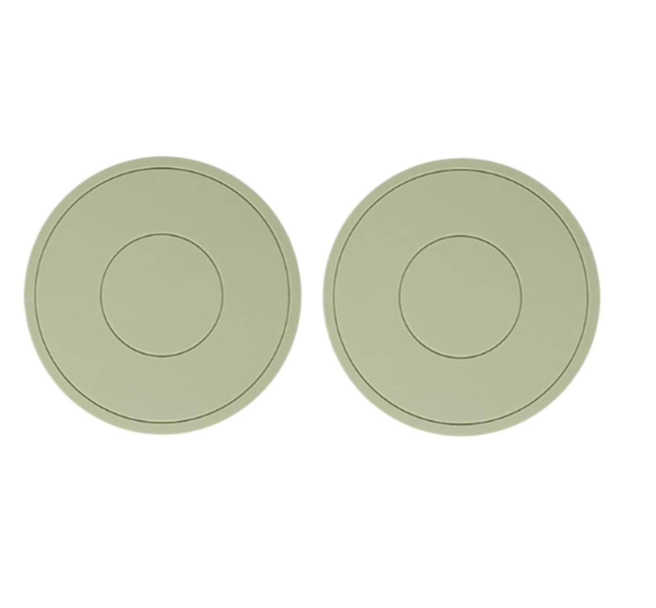 silicone trivet Table Mat, Thermal Insulation Silicone Trivet Multicolor Round 16cm(Matcha Green Two)