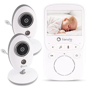 LIONELO Babyline 5.1 babyfoon 5.9 x 11.2 x 1.7 cm, tweekanaals communicatie, nachtmodus, alarm bij geen bereik, voedingsherinnering, 8 slaapliedjes, alarm, systeem VOX, tot 24 uur