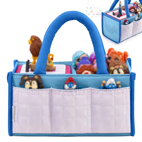 Image of SFYBYHEART Kids Carrying Tote Compatible with Toniebox 1 & 2, Padded Storage Organizer for Audio Player Figures, Starter Set, Headphones & Accessories, Lightweight Travel Bag