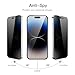 JETech Privacy Full Coverage Screen Protector for iPhone 14 Pro Max 6.7-Inch, Anti-Spy Tempered Glass Film, Edge to Edge Protection Case-Friendly, 2-Pack