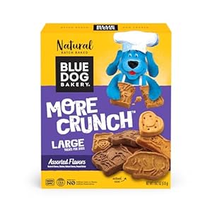 Blue Dog Bakery Natural Dog Treats, More Crunch Large, Assorted Flavors, 18oz Box, 1 Box Blue Dog Bakery Natural Dog Treats More Crunch Large Assorted Flavors 18oz Box 1 Box