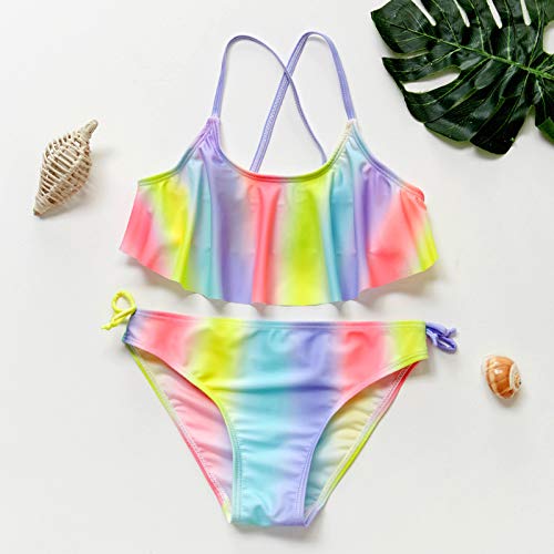 Girls Beach Sport Wrap Around Bikini Swimsuit Girls Swimsuit Beach Bathing Suit Kids Bikini Swimwear Independence Day2