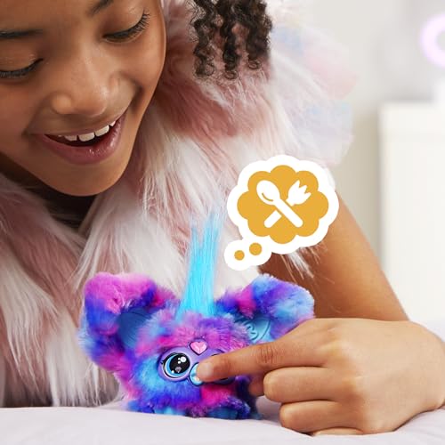 Furby Furblets Luv-Lee Mini, K-POP Musik & Sätze in Furbisch (über 45 Geräusche), Kuscheltier in Pink-Lila-Blau, für Kinder ab 6 Jahren