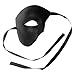 L.M.K Roman Phantom of Opera Masquerade Mask - Metallic Black Venetian Masquerade Mask