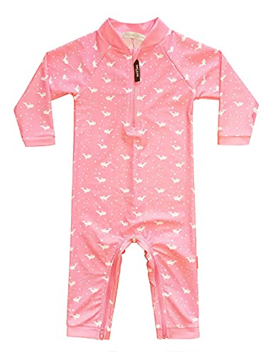 weVSwe Baby Mädchen Badeanzug UPF 50+ Langarm Rash Guards Sonnenschutz...