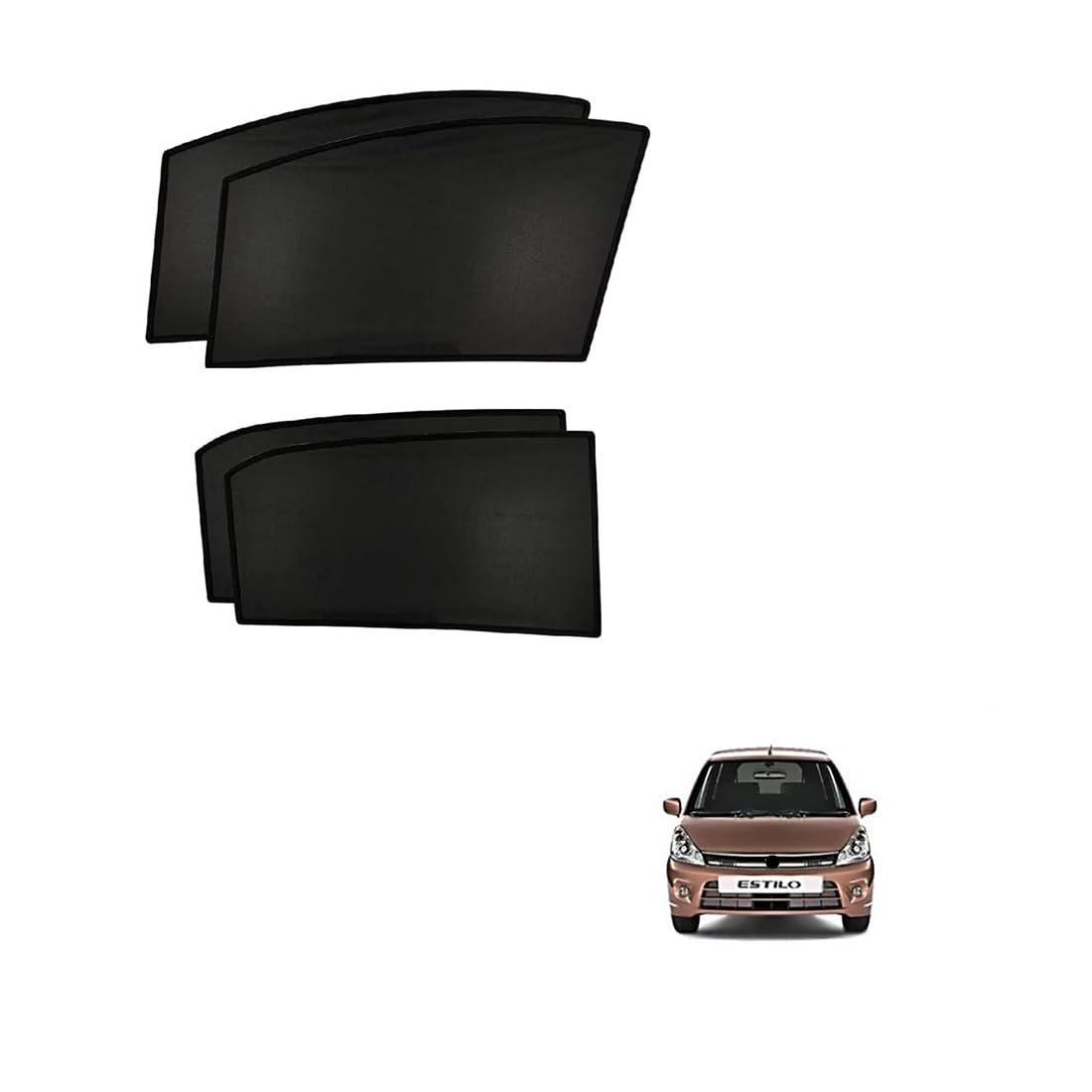 Auto_Smart_ Look Car Automatic Foldable Sunshade Grey for Maruti Zen Estilo