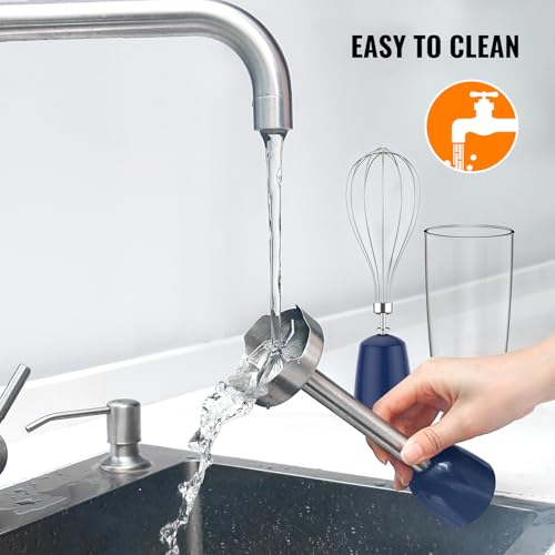 KOIOS 5-in-1 Hand Immersion Blender, 12 Speed Adjustable Emulsifier Handheld Blender, 1000W Copper Motor Stainless Steel Blade Hand Mixer with attachments, Blue by KOIOS - Image 7
