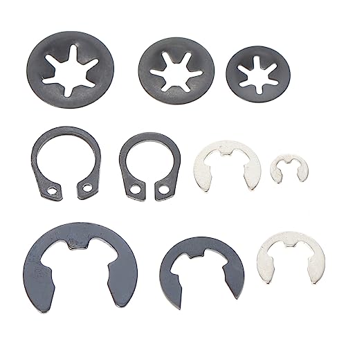 DOITOOL Sturdy Game Machine Parts 200pcs Iron Kit Circlip Assortment for Repair and Maintenance