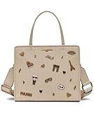 KARL LAGERFELD Women's Maybelle Pins Satchel, Brie, One Size