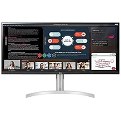LG 34WN650-W - Monitor UltraWide 34 pulgadas, Panel IPS 2560x1080, 75Hz, 5 ms, 1000:1, 400nit, sRGB 99%, 21:9, HDMI, DisplayPort, Tecnología AMD FreeSync, Inclinación Ajustable, Color Blanco