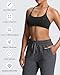 Aoxjox Women's Workout Sports Bras Fitness Trinity Ivy Low Impact Bra Yoga Crop Tank (Black, Small)