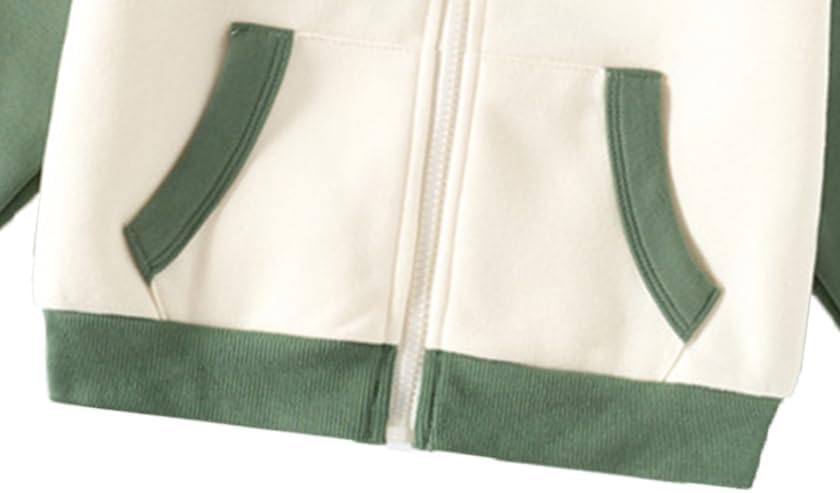 Toddler Baby Boy Girl Zip Up Hoodies Solid Color Casual Long Sleeve Hooded Sweatshirts Jacket with Pocket - Image 7