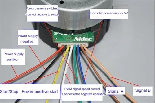Servomoteur sans balais CC 9V-24V avec variateur intégré et encodeur 100 lignes - 3