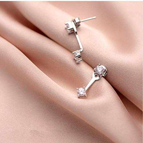Pendientes de circonita de doble uso para mujer joyería de diseño real 3